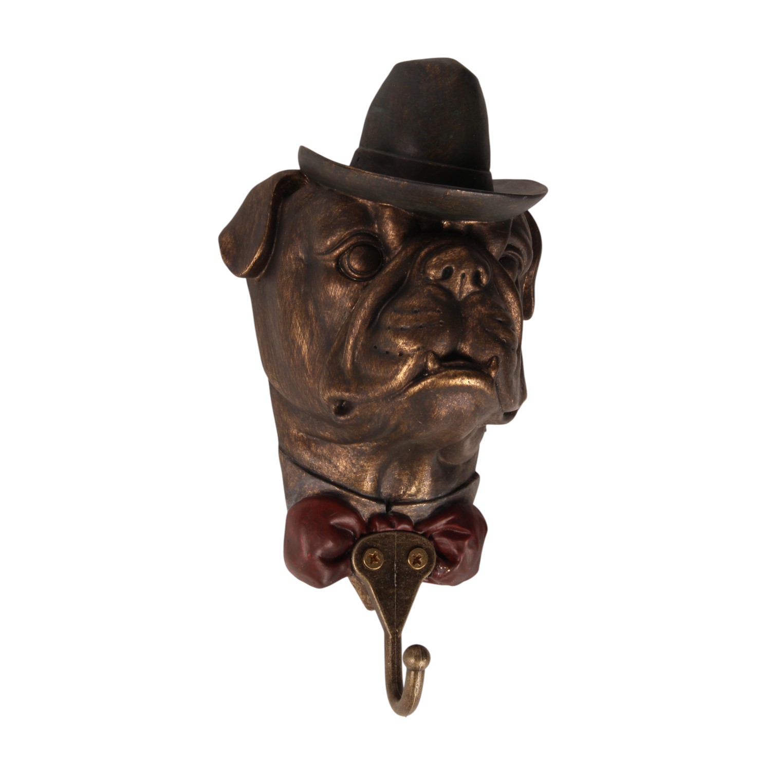 Wandhaak Buldog 22 cm - Goud - Resin