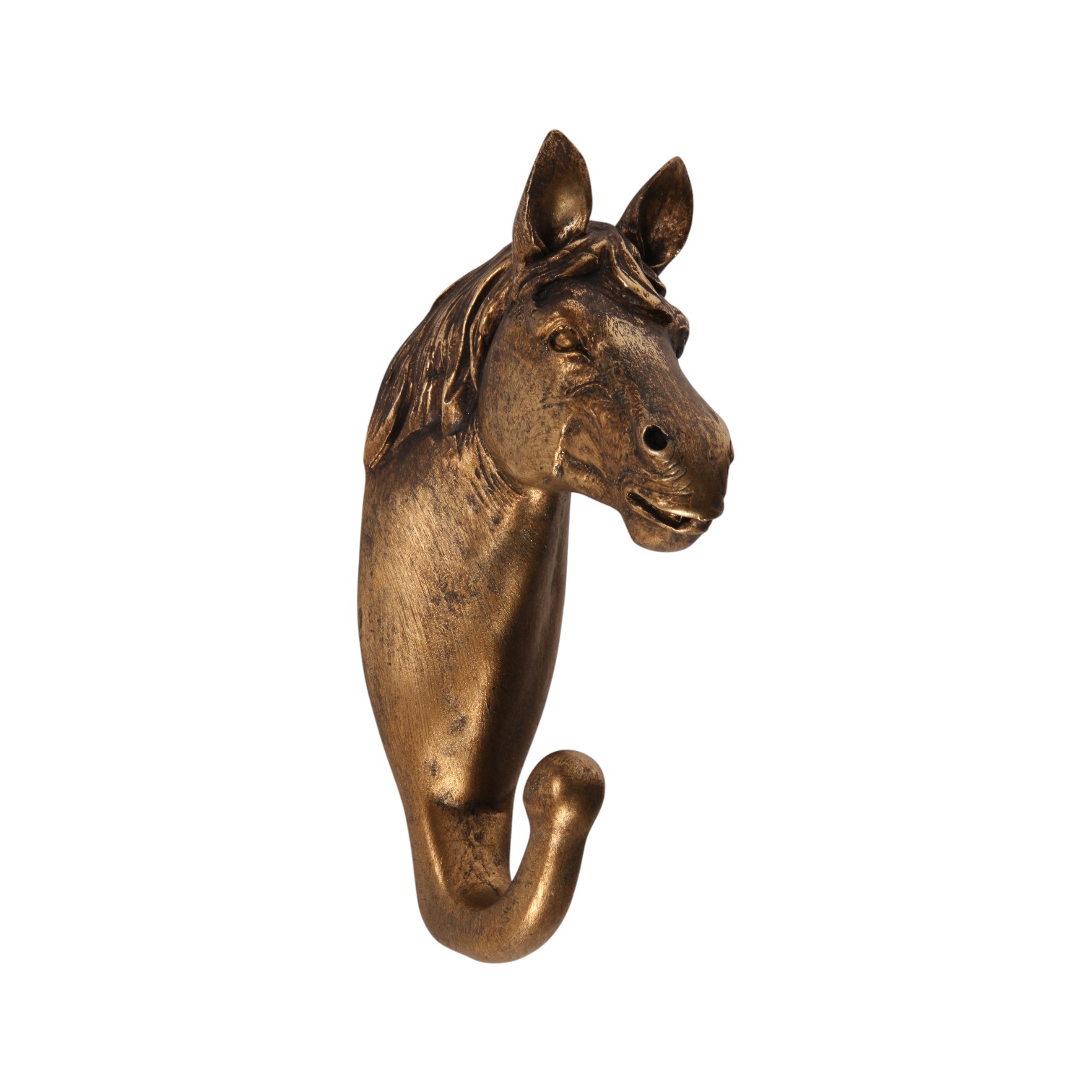 Wandhaak Paard 15 cm - Goud - Resin