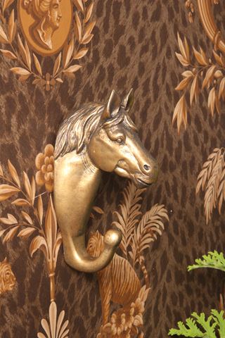 Wandhaak Paard 15 cm - Goud - Resin
