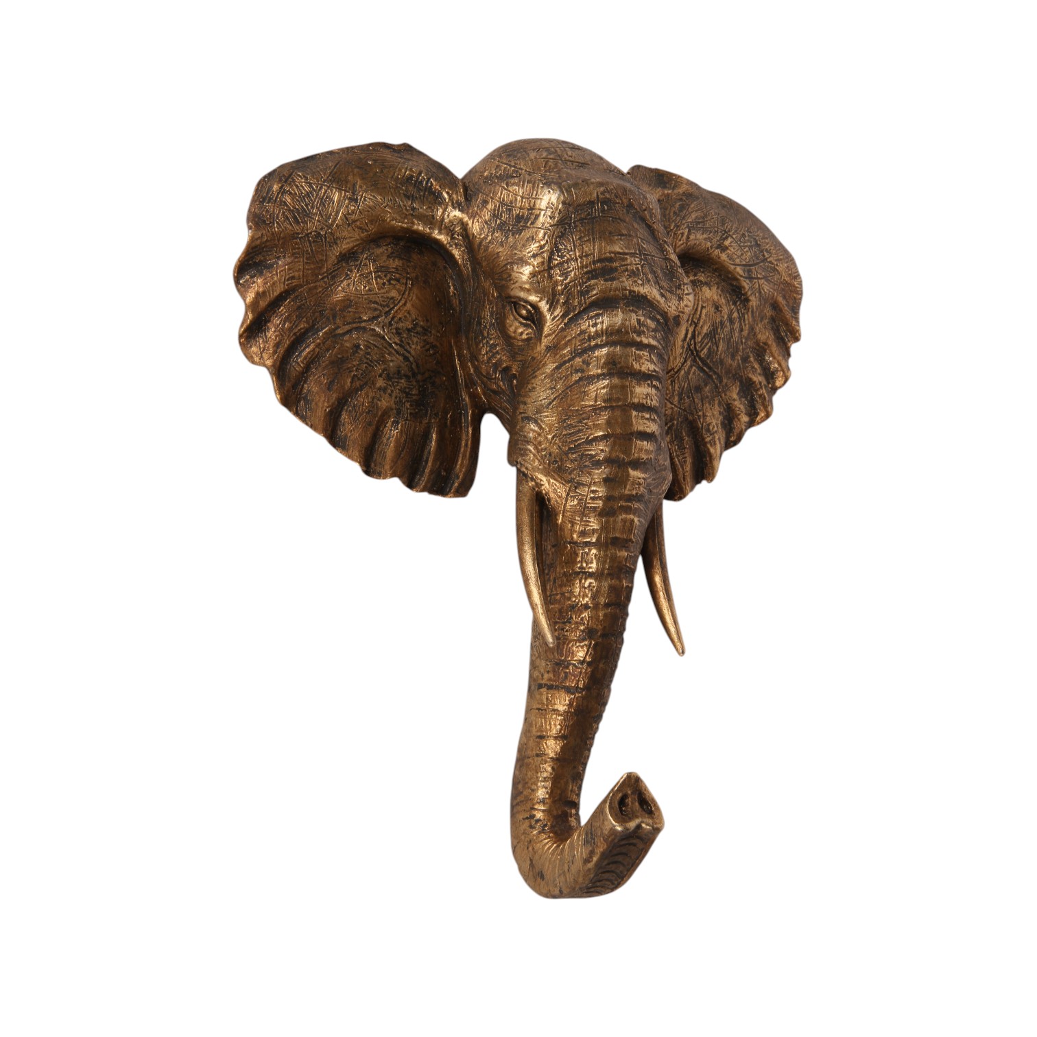 Wandhaak Olifant 14,5 cm - Goud - Resin
