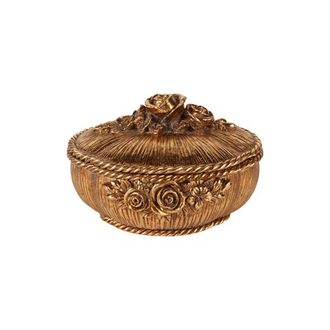 Boîte à Fleurs 8,5 cm - Doré - Résine