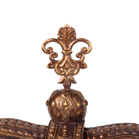 Royal Crown Ornament 23,5 cm - Red/Gold - Resin
