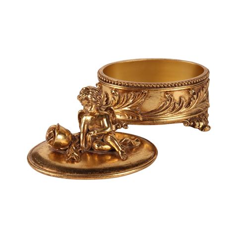 Coffret à Bijoux Ange 15,5 cm - Doré - Résine