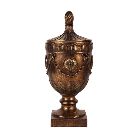 Klassiek Decoratief Object met Deksel 44 cm - Goud - Resin