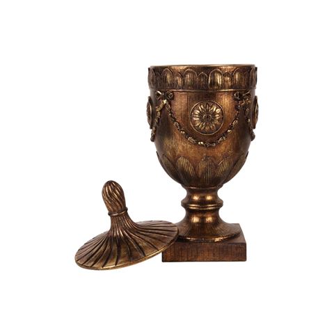 Klassiek Decoratief Object met Deksel 44 cm - Goud - Resin