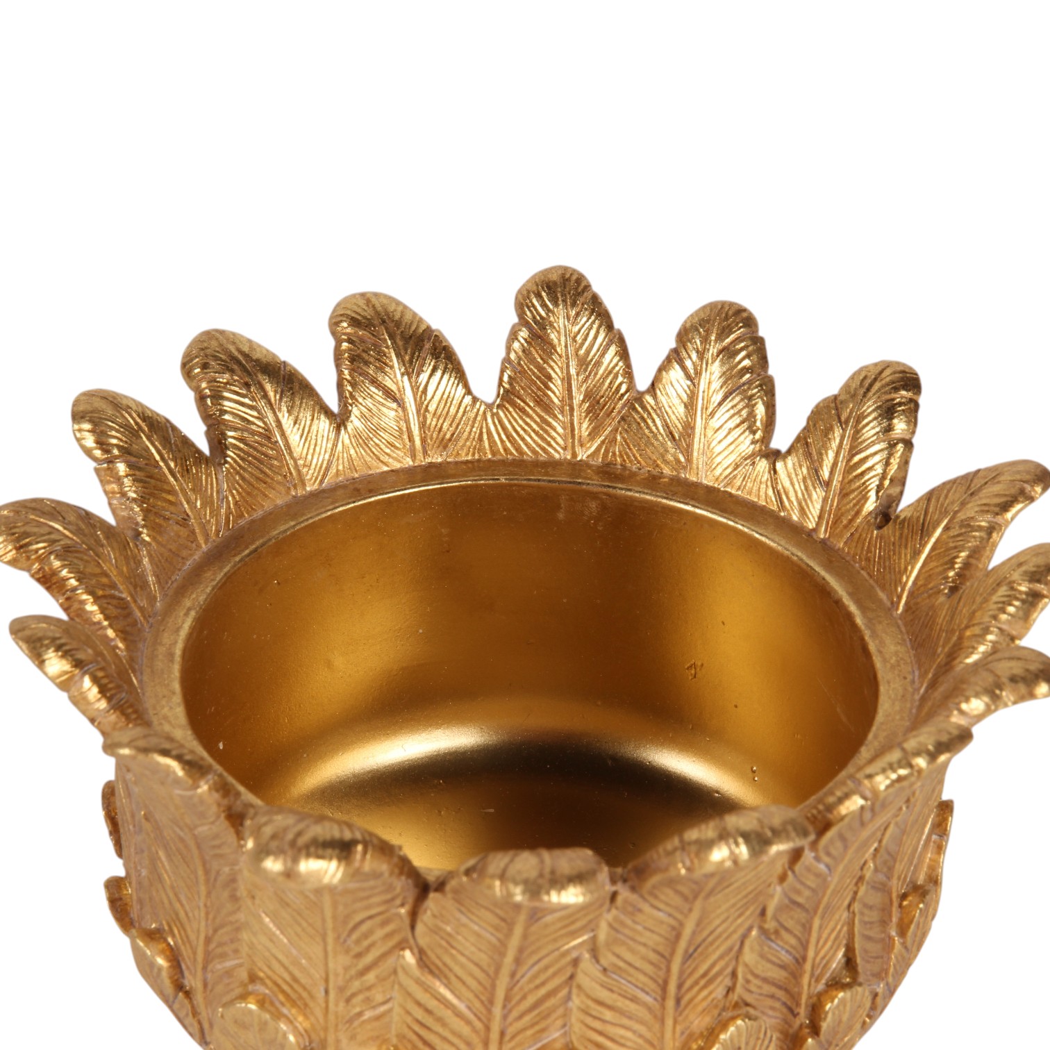 Bloempot Veren 8,8 cm - Goud - Resin