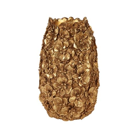 Vaas Orchidee 19,5 cm - Goud - Resin