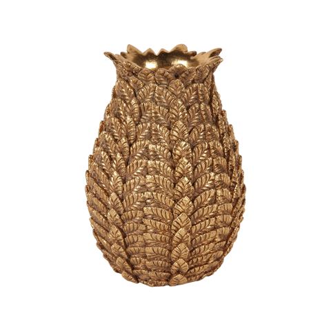 Leaf Vase 21 cm - Gold - Resin