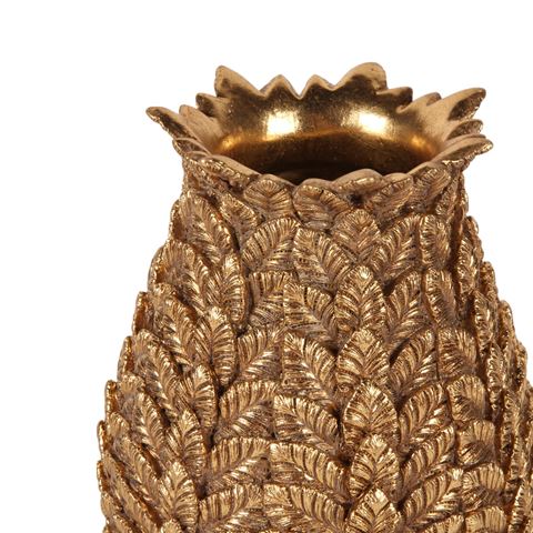 Leaf Vase 21 cm - Gold - Resin