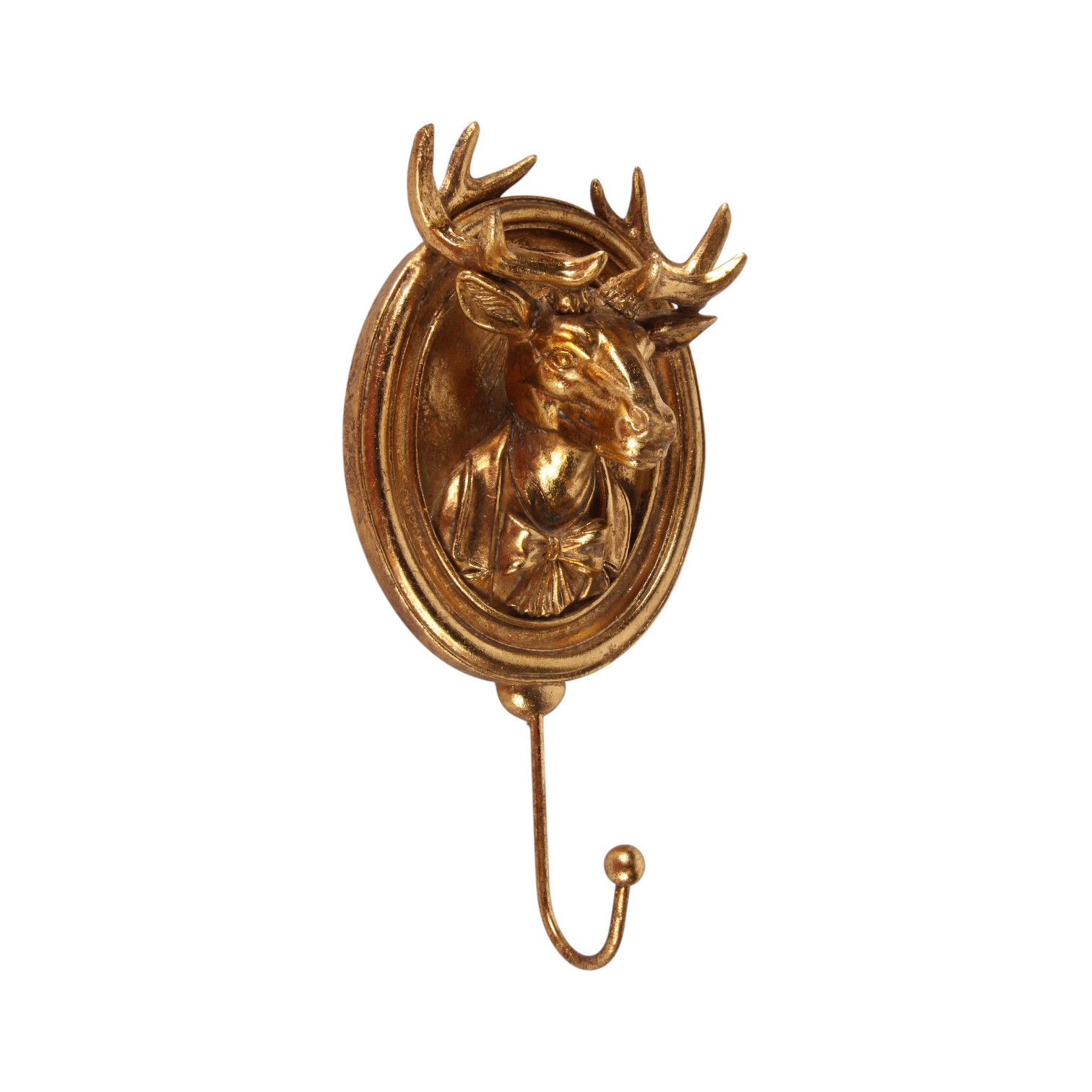 Wandhaak Hert 20 cm - Goud - Resin