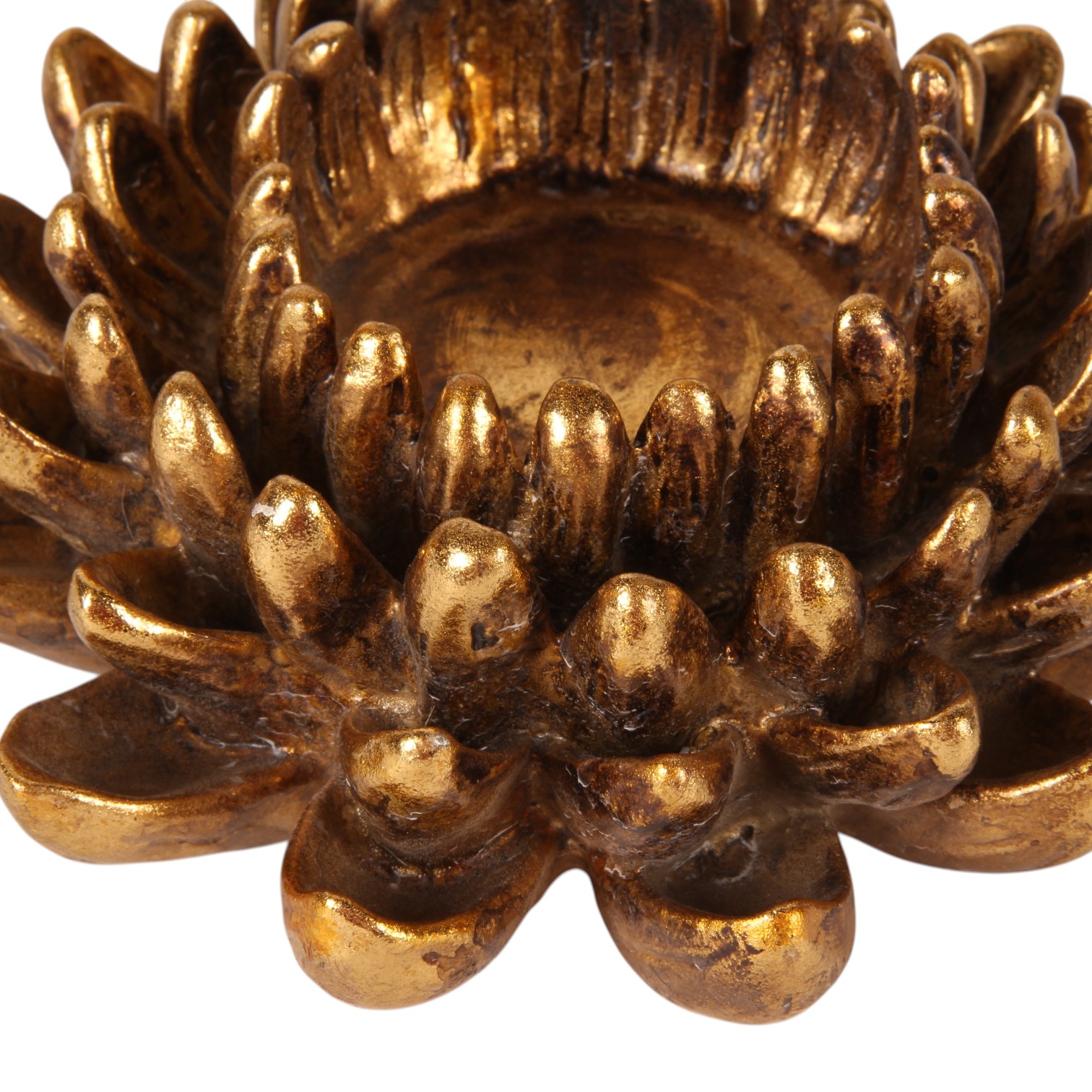 Kandelaar Bloem 12 cm - Goud - Resin