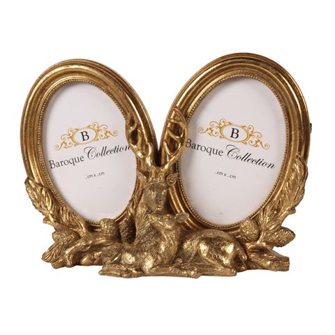 Fotolijst Collage hert 9 x 13 cm - Goud - Resin