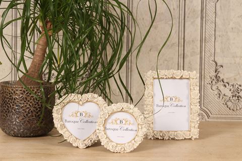 Fotolijst 10 x 10 cm - Crème - Resin