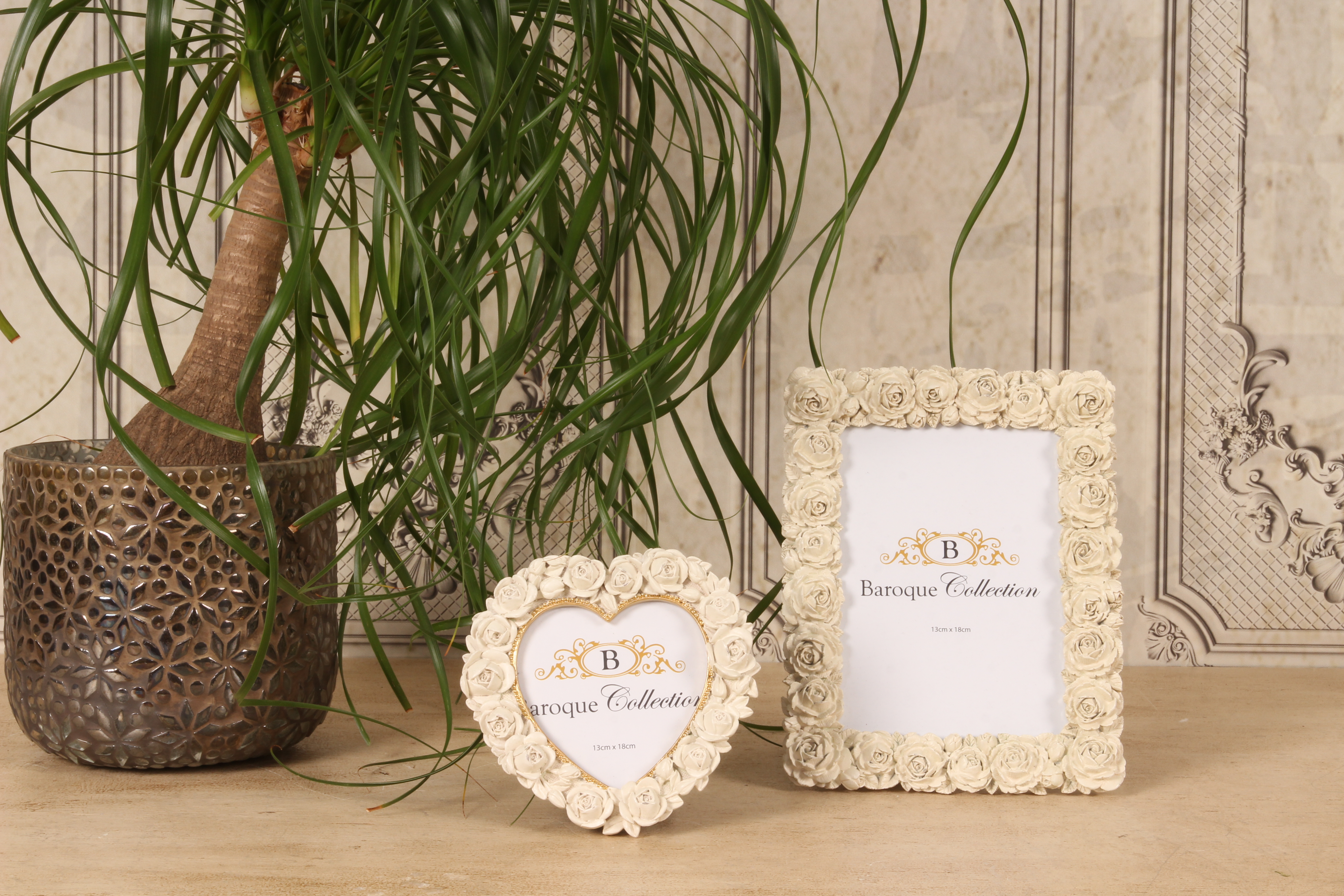 Fotolijst 10 x 10 cm - Crème - Resin