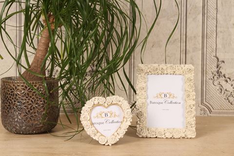 Fotolijst 10 x 10 cm - Crème - Resin