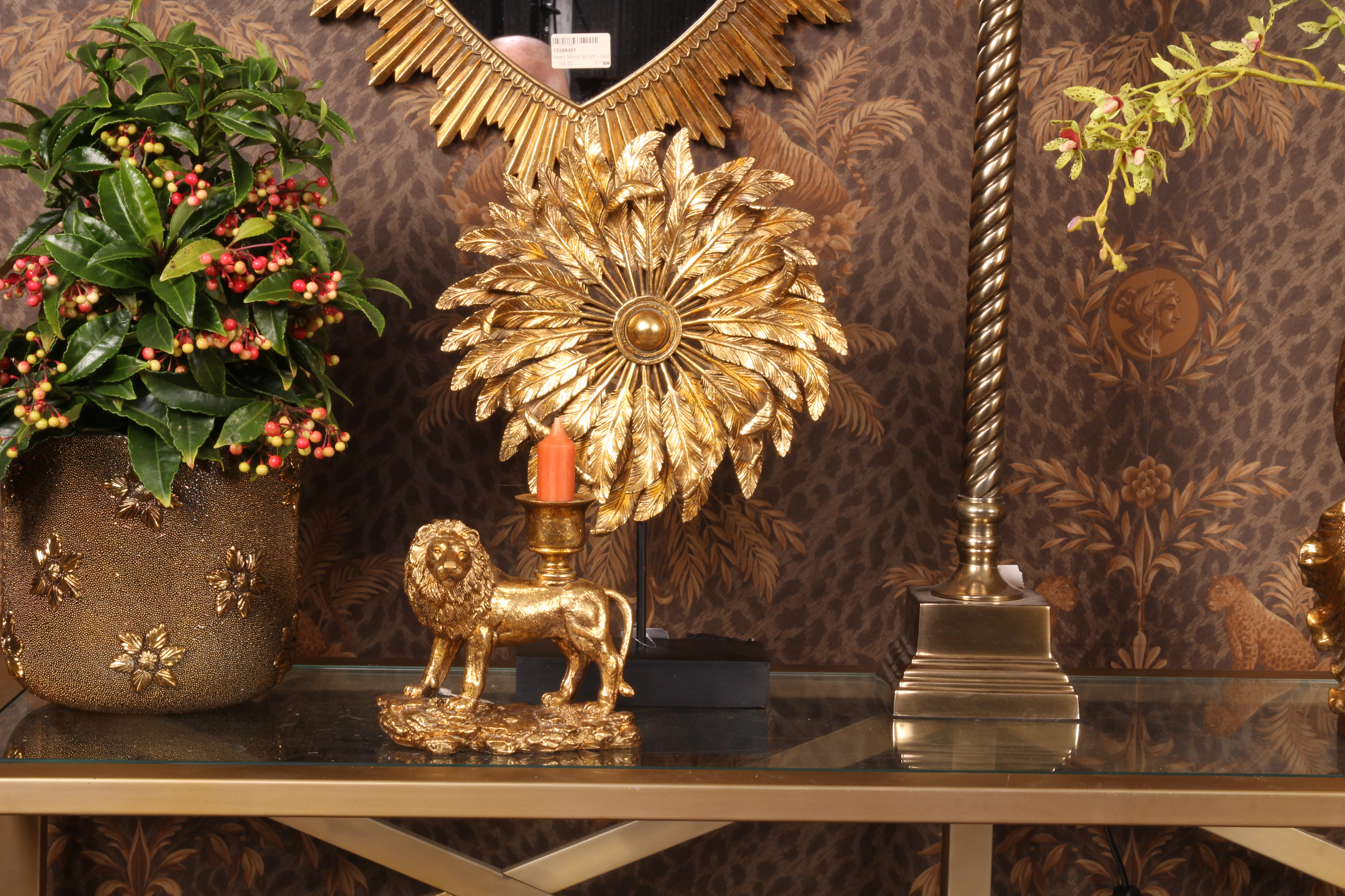 Ornament Veer 36,5 cm - Goud - Resin