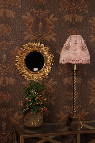 Spiegel Bladeren 39,5 cm - Goud - Resin