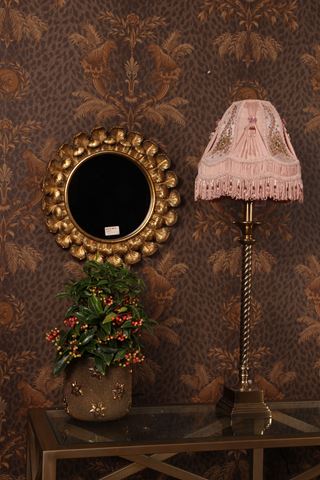 Antiker Spiegel 40 cm – Goldharz