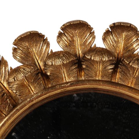 Antiker Spiegel 40 cm – Goldharz