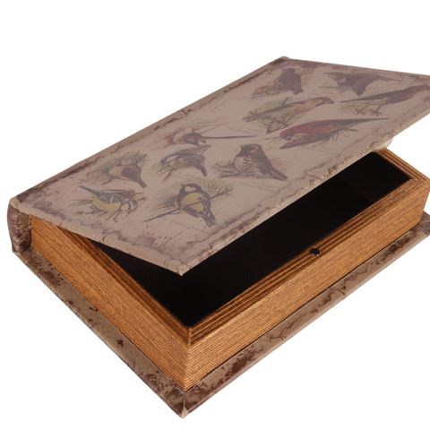 Opbergboek Vogels 20 cm - Beige