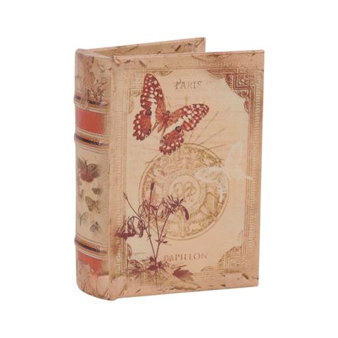 Opbergboek Vlinder 15 cm - Beige