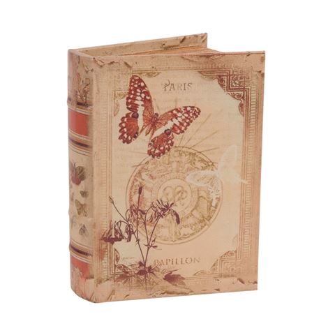 Opbergboek Vlinder 20 cm - Beige