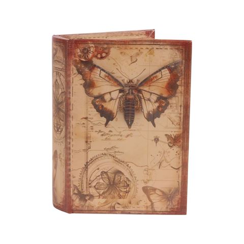 Opbergboek Vlinder 20 cm - Roze