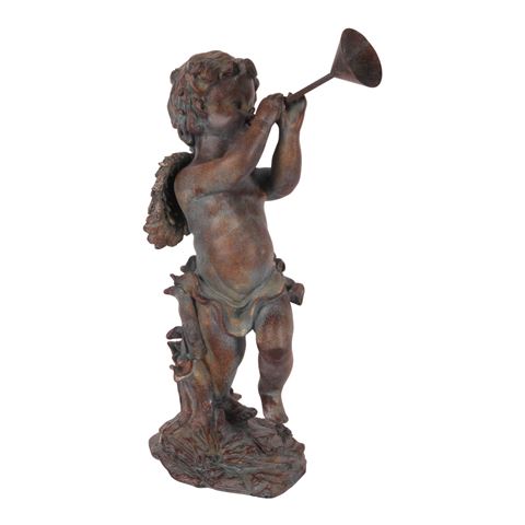 Engel Beeld 38 cm - Bruin antiek - Resin