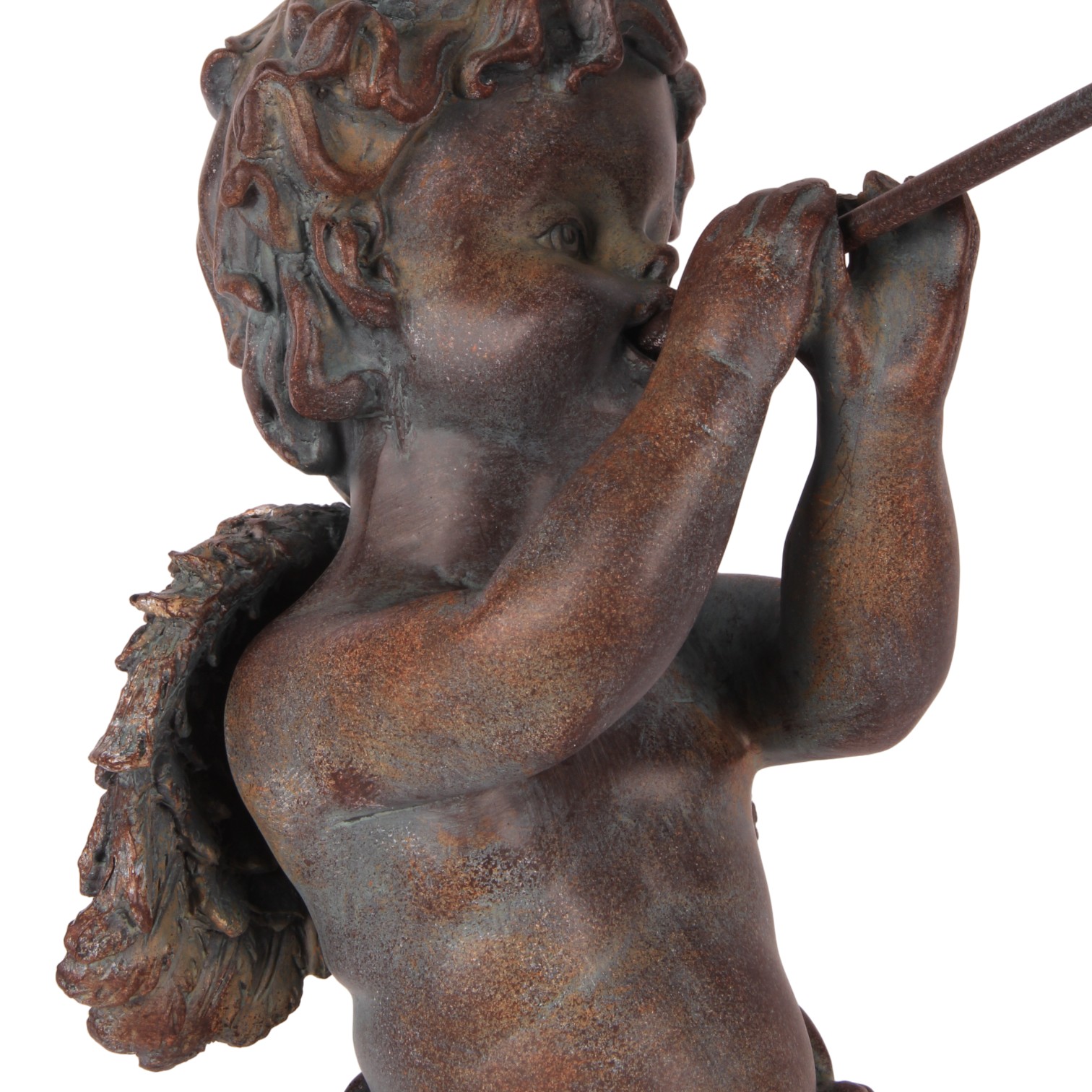 Engel Beeld 38 cm - Bruin antiek - Resin