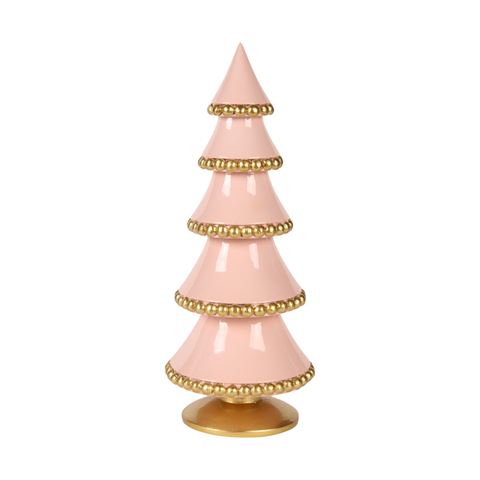Kerstboom 31,7 cm - Roze - Resin