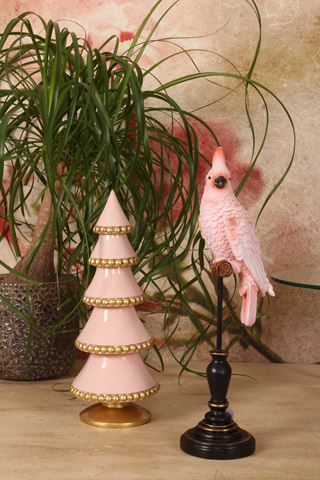 Kerstboom 31,7 cm - Roze - Resin