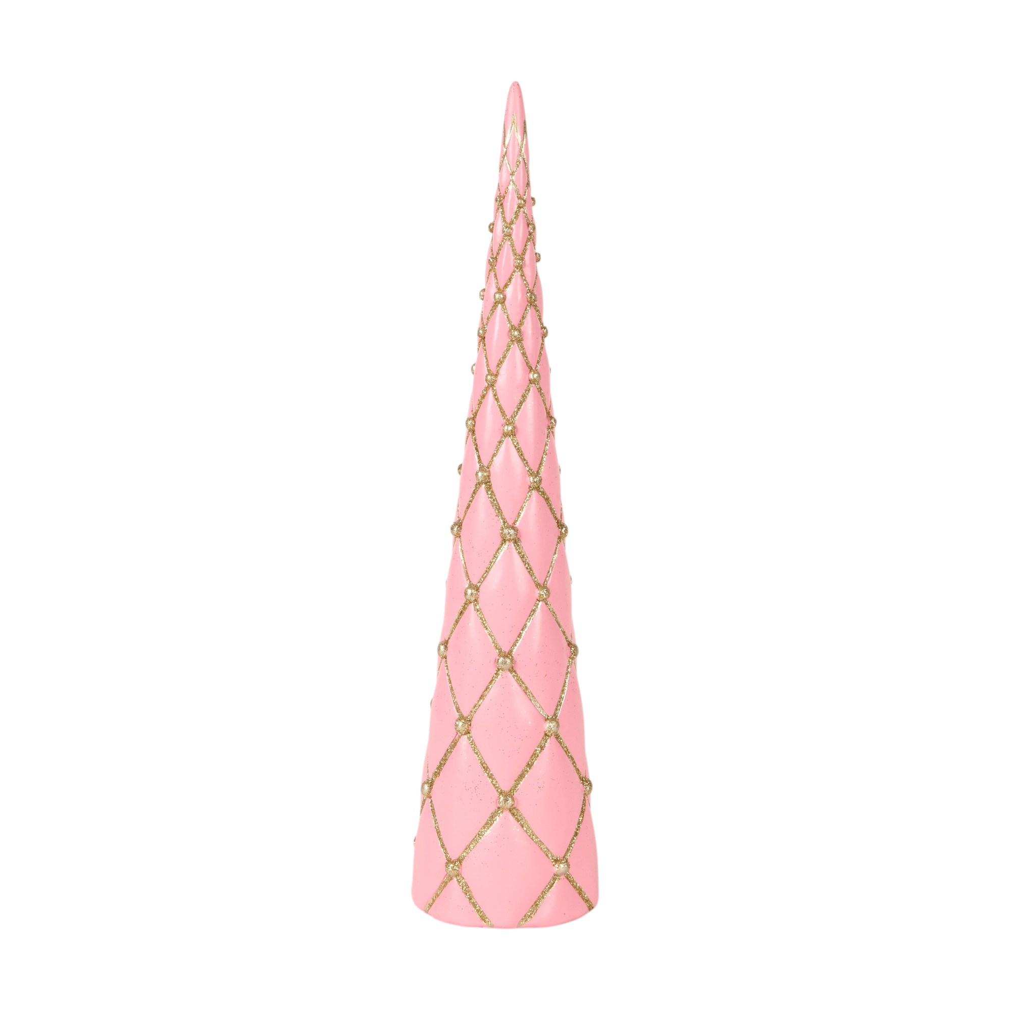 Kerstboom 35,8 cm - Roze - Resin