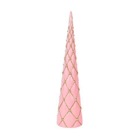 Kerstboom 35,8 cm - Roze - Resin