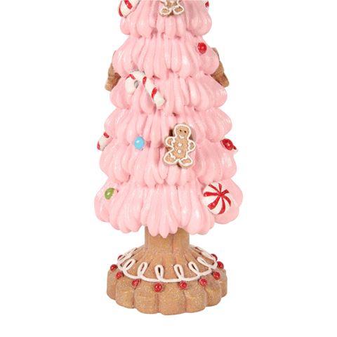 Kerstboom 31,5 cm - Roze - Resin