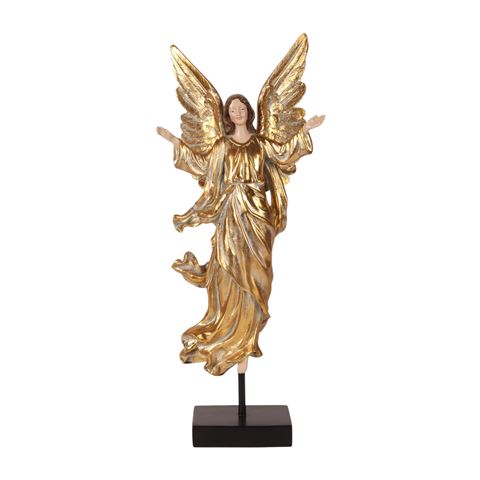 Engel Beeldje op Voet 50 cm - Beige - Resin