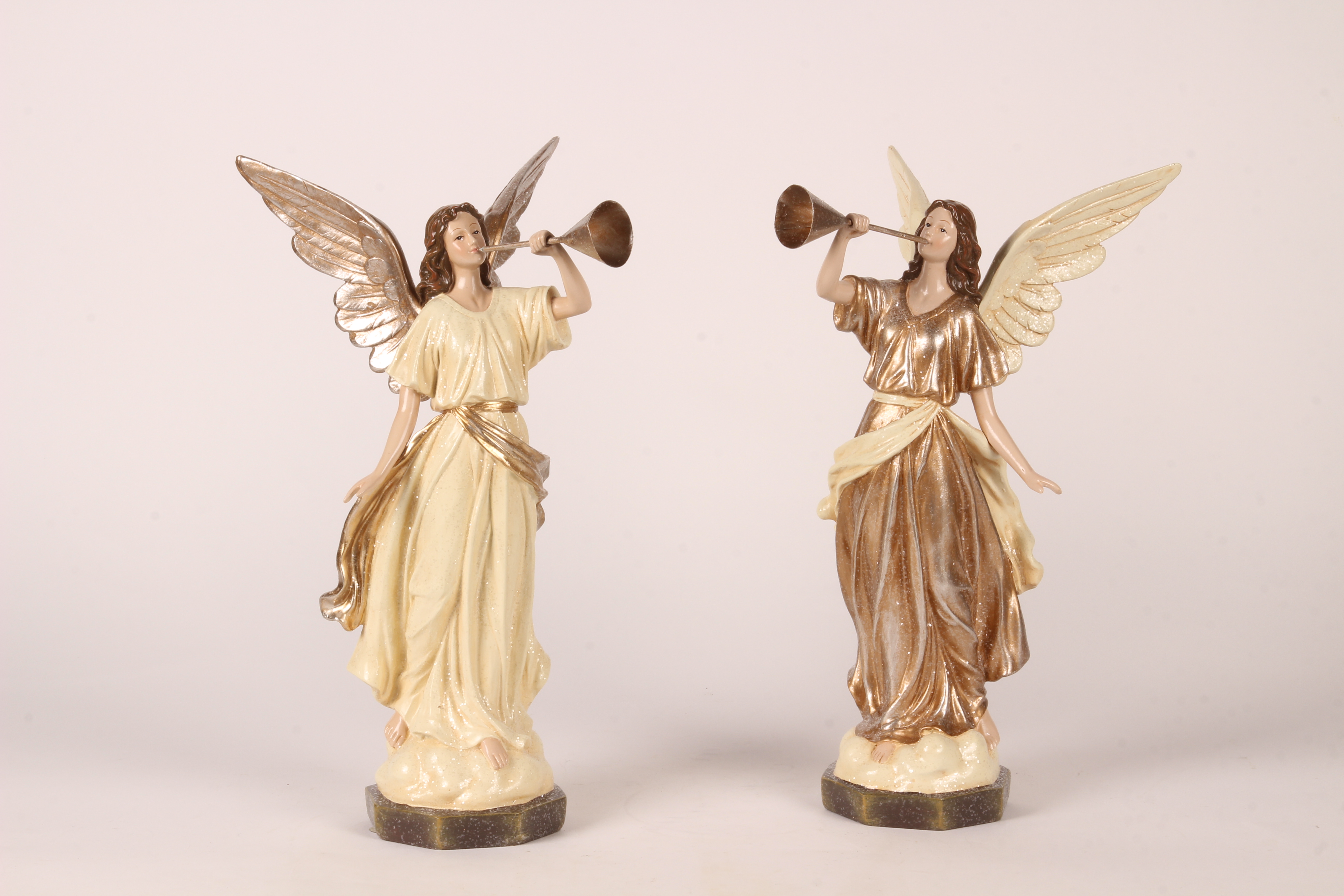 Engel Beeldje 40,5 cm - Beige - Resin