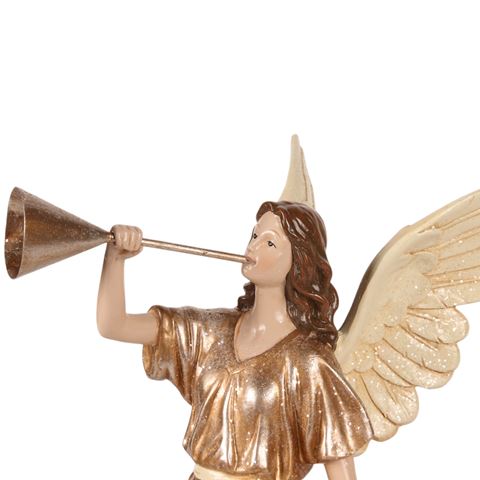 Engel Beeldje 41 cm - Beige - Resin