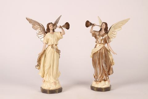 Engel Beeldje 41 cm - Beige - Resin