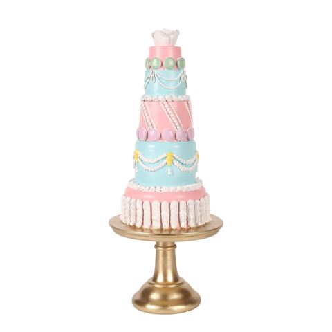 Decoration Tree Cake 46 cm - Pink - Resin
