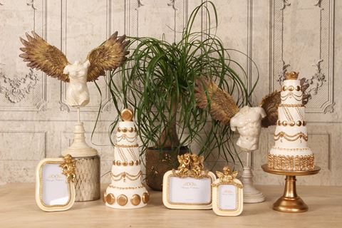 Decoration Tree Cake 46 cm - Gold - Resin