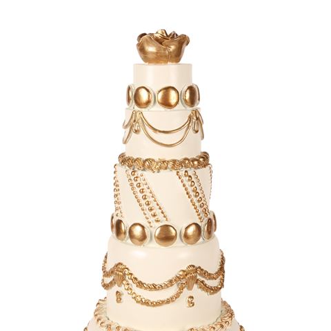 Decoration Tree Cake 46 cm - Gold - Resin