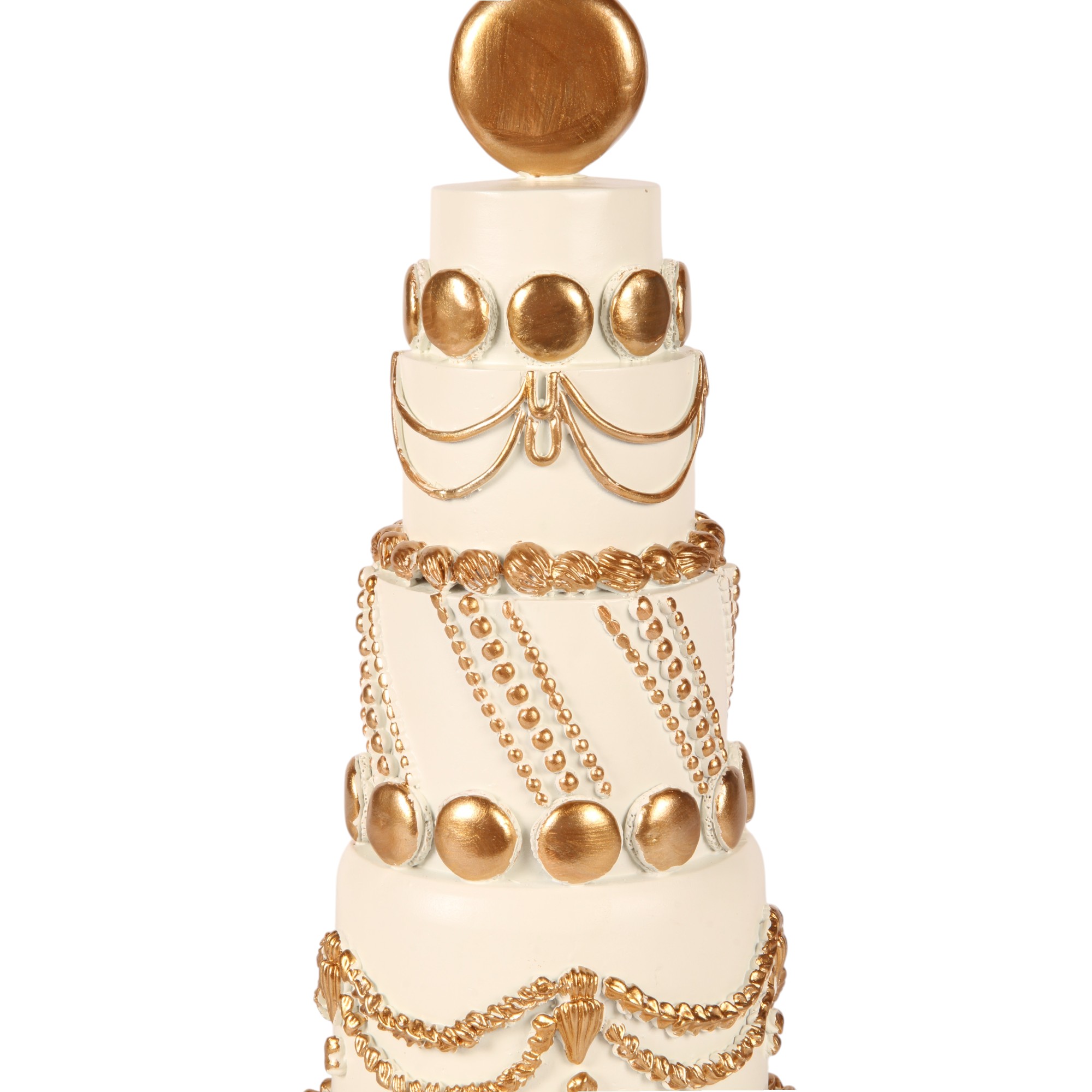 Decoratie Beeld Taart - 33,5 cm - Goud - Rsin