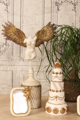 Decoratie Beeld Taart - 33,5 cm - Goud - Rsin