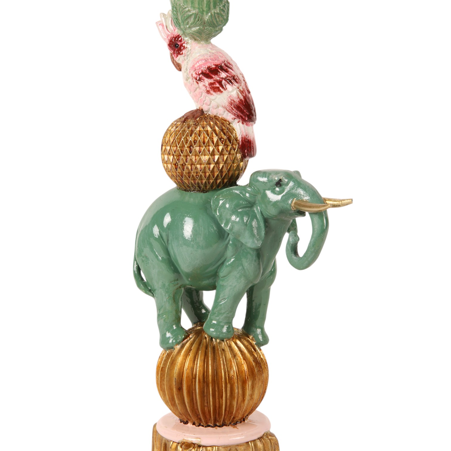 Kandelaar Olifant 27 cm - Blauw - Resin