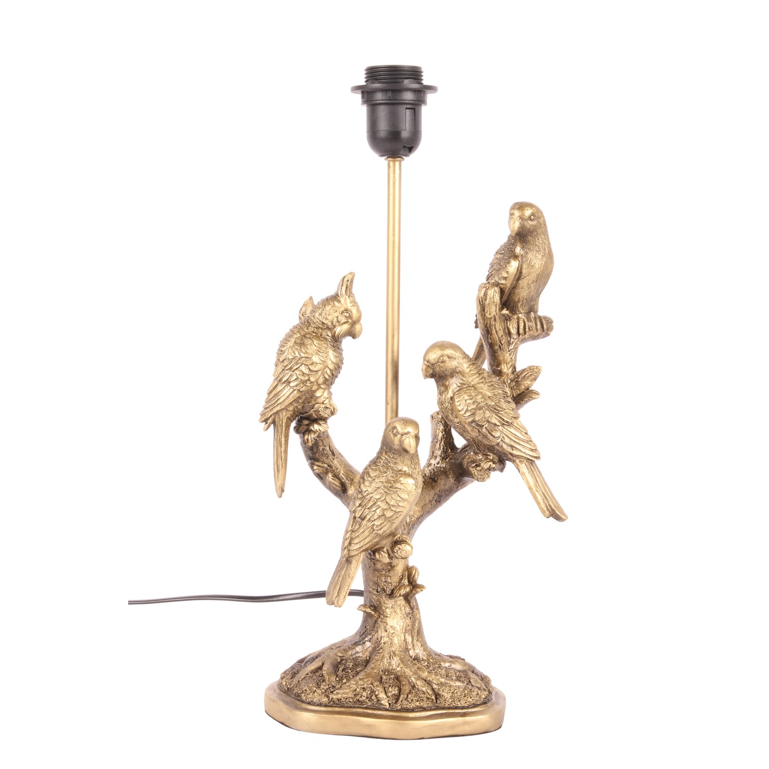 Tafellamp Voet Vogels 44 cm - Goud - Resin