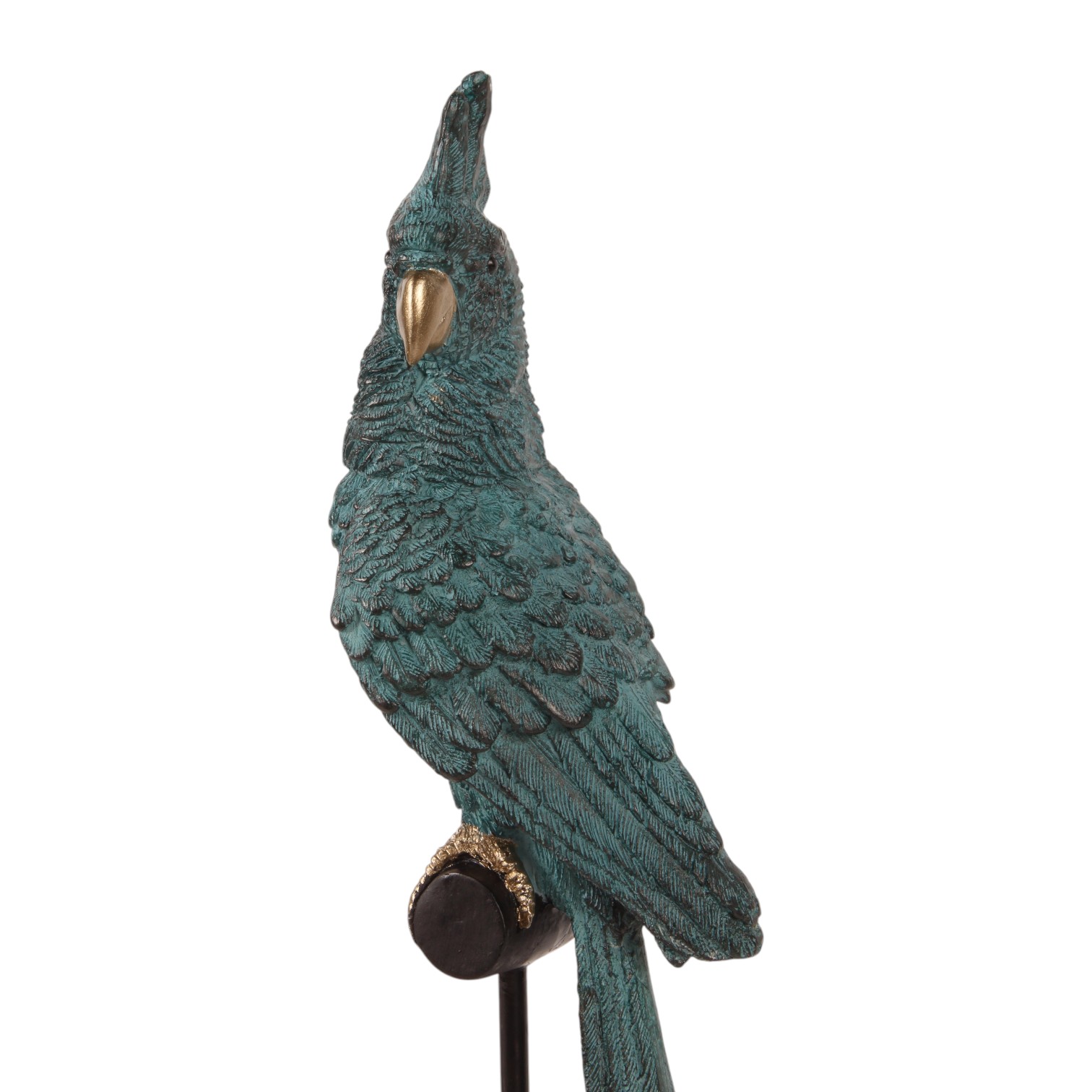 Papegaai op Stok 35 cm - Blauw - Resin