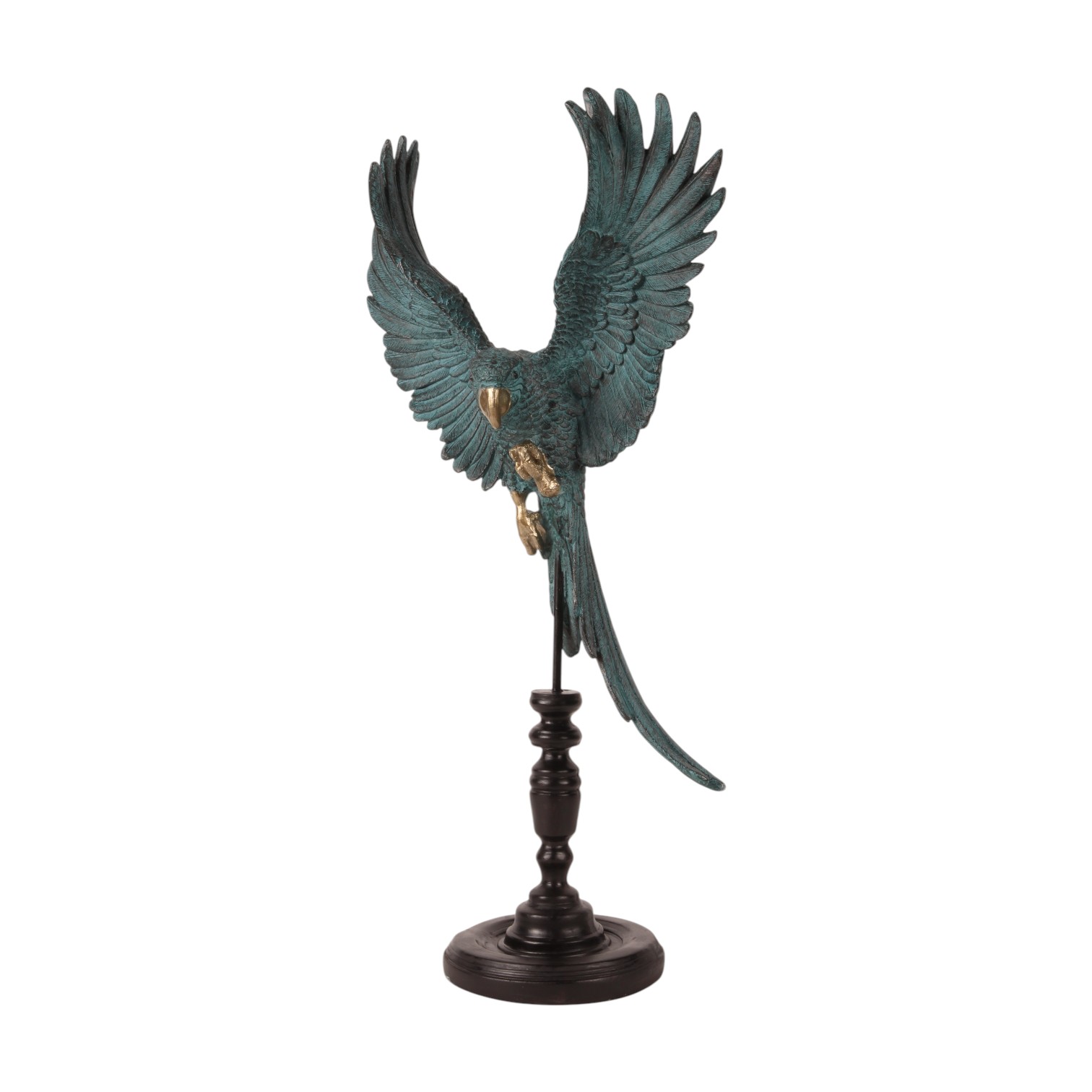 Papegaai op Stok 52,5 cm - Blauw - Resin