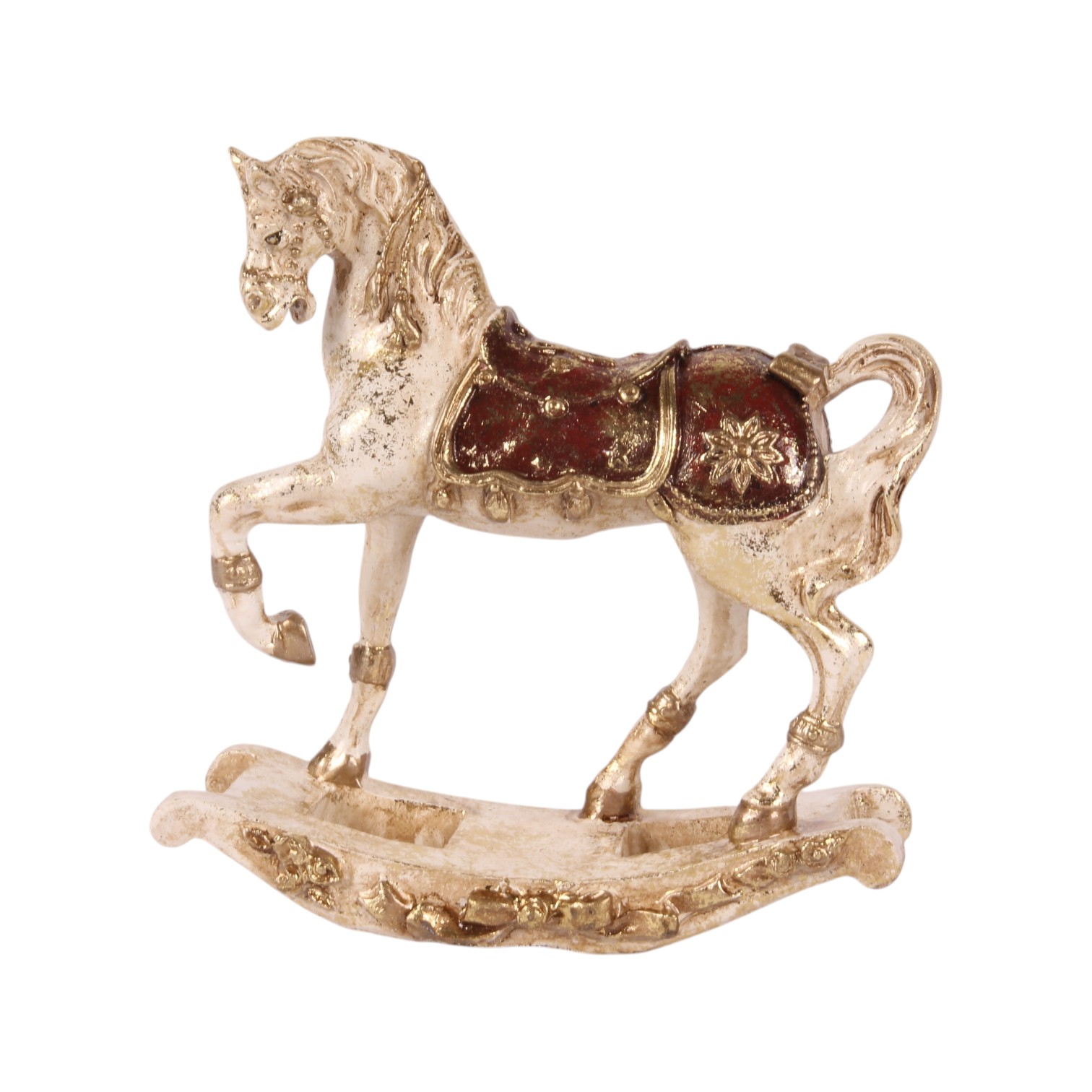 Hobbelpaard 16 cm - Wit - Resin