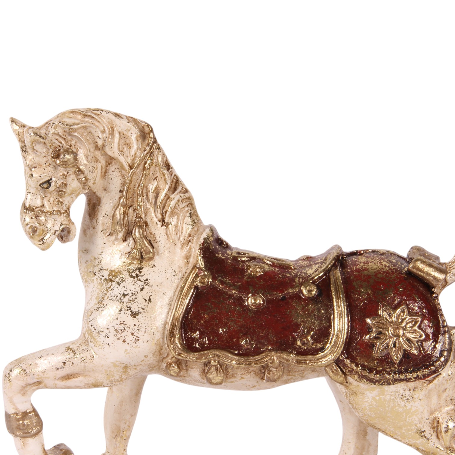 Hobbelpaard 16 cm - Wit - Resin