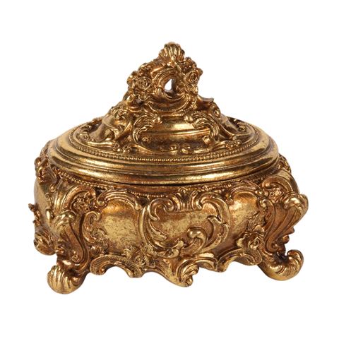 Opbergdoosje Sierlijk 13,5 cm - Goud - Resin